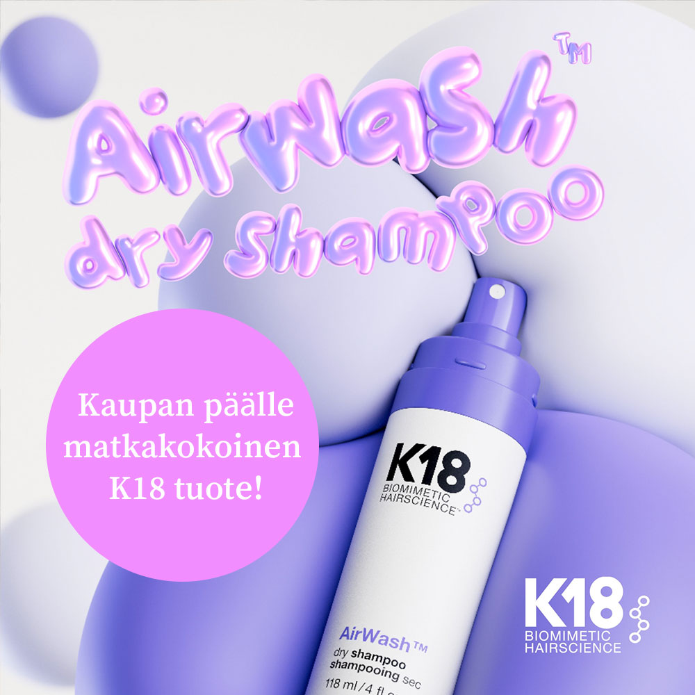 K18 airwash dry-shampoo kuivashampoo